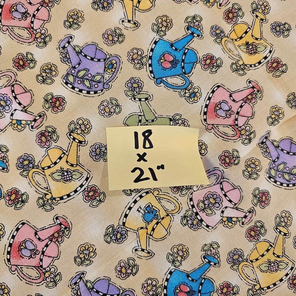Cotton Fabric Assorted Quilt Craft Brown Tan Floral Animal Fall Leaves Lot of 11 - Picture 10 of 16
